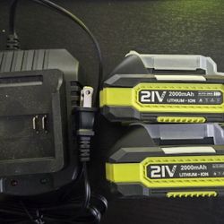 EWORK 2.0Ah Lithium Batteries with Charger