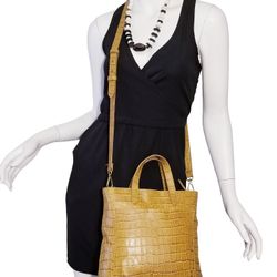 MADEWELL MUSTARD YELLOW CROCODILE PRINTS DOCTOR CROSSBODY PURSE BAG

**PRICE IS FIRM**