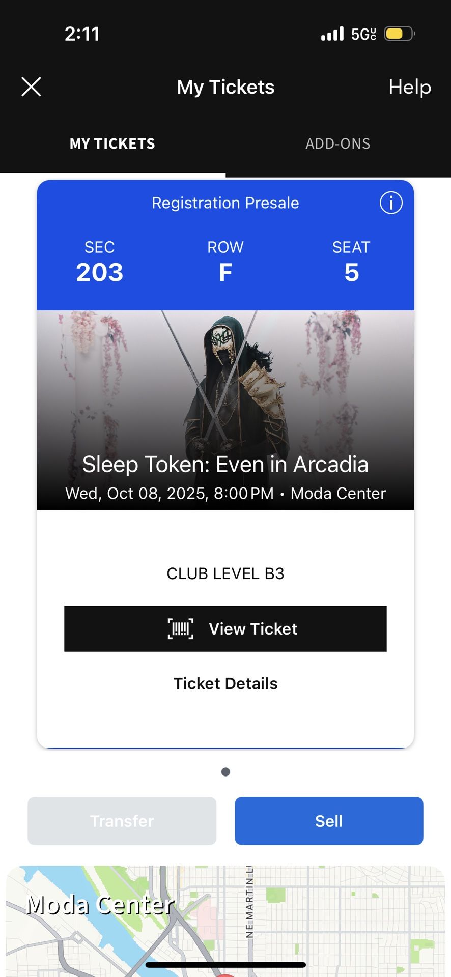 Sleep Token ticket