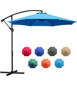 Cantilever Patio Umbrella With Base 10 Ft