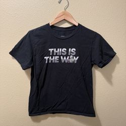 Boy’s Large Star Wars Black The Mandalorian This Is The Way Short Sleeve Shirt
