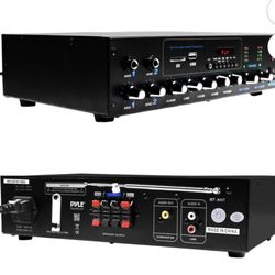 Pyle PT506BT Bluetooth Desktop Audio 600 Watt Power Amplifier Stereo Receiver