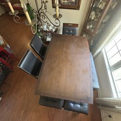 Dark Wood Dining Room Set 