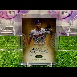 Topps Tier One Eddie Rosario Minnesota Twins Autographed Baseball Card