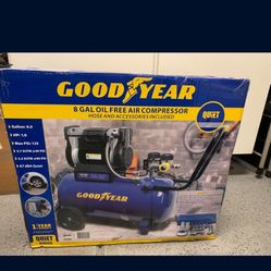 Goodyear Compressor 8 Gal  NIB  w/ Accessories 