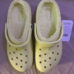Crocs Yellow Unisex-Adult Men's and Women's Classic Lined mule Clog