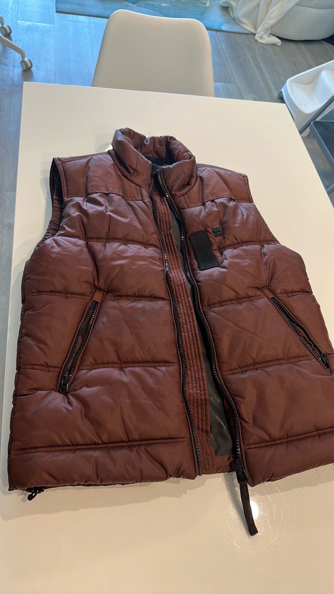 G-Star Raw Burgundy bubble vest - XS