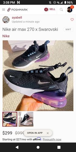 Nike, Shoes, Custom Nike Air Max 27 With Crystals