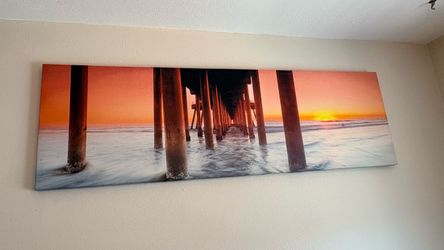 Sunset Pier canvas painting