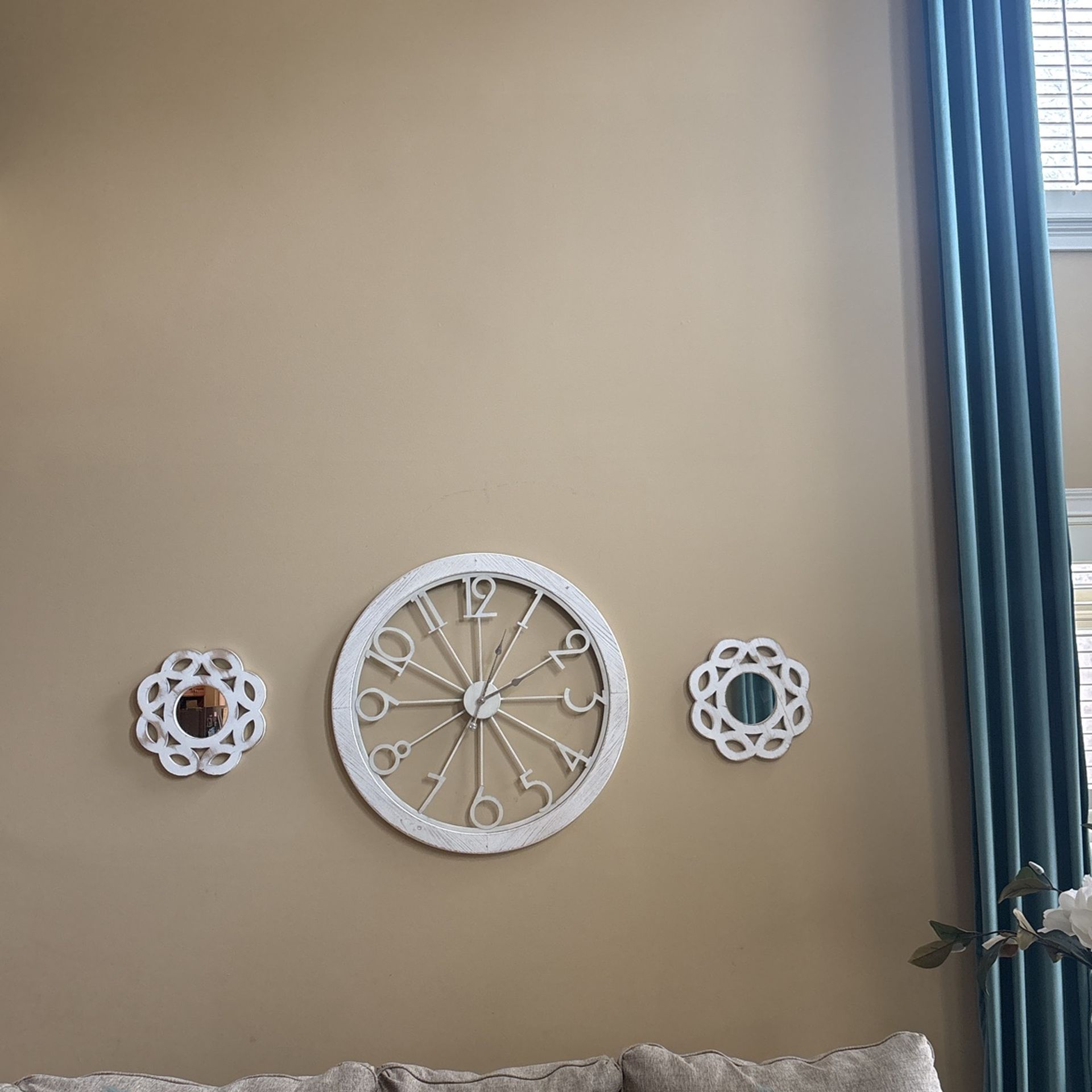 Large Off White Clock