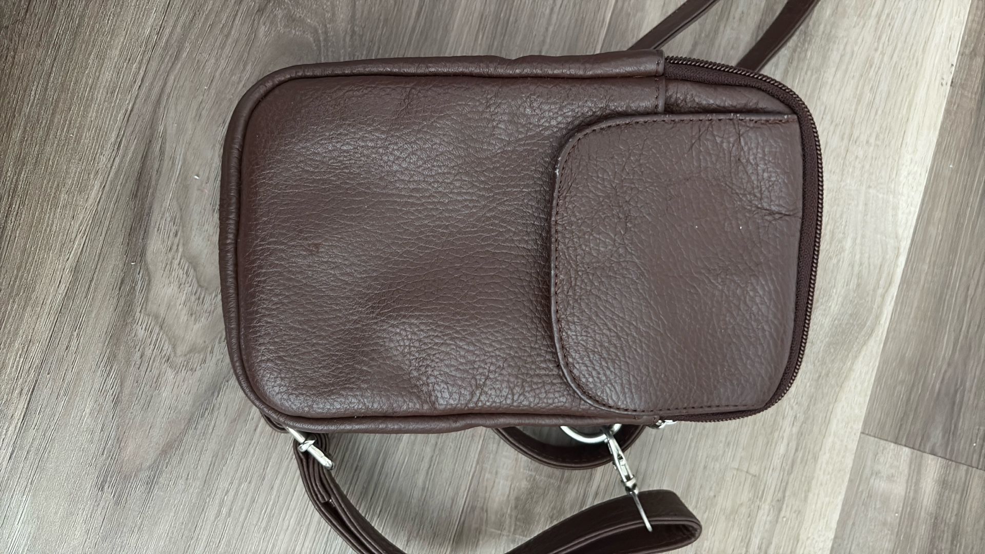 Brown Leather Crossbody  Bag /phone Bag 