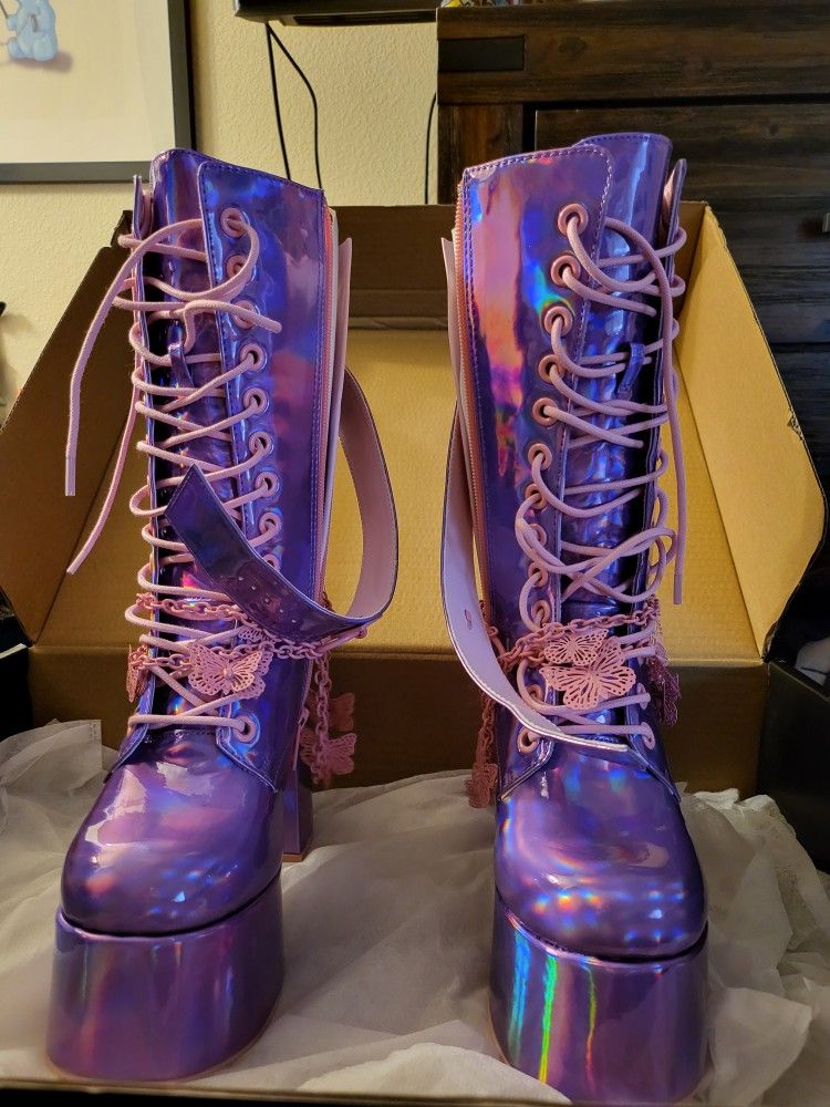 Club Exx Solstice Butterfly Platform Shoes