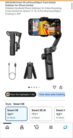 AOCHUAN Smart XE 3-Axis Phone Gimbal Stabilizer