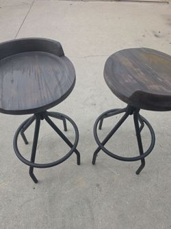 Vintage bar Stools heavy duty Any  weight tiny kitchen justable