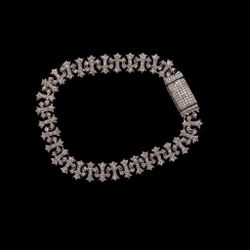 Gothic Cross Shape moissanite Bracelet 