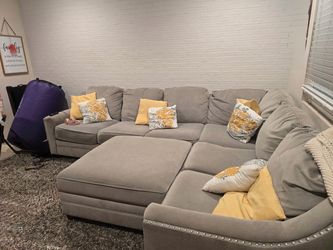 Couch and area rug