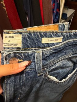 Wide leg size 28 jeans cotton on