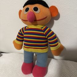 Vintage 1984 Ernie Plush 10” Sesame Street Stuffed Toy Doll