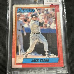 1990 Topps Jack Clark Autographed Baseball Card #90