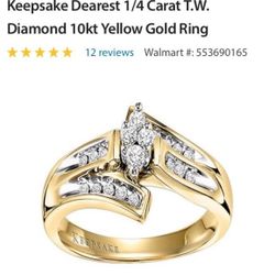 Diamond ring 14k yellow gold