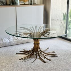 Sheaf Wheat Coffee Table Collectable Vintage Hollywood Regencey  