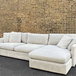 Crate and Barrel Lounge Deep Sectional Sofa 