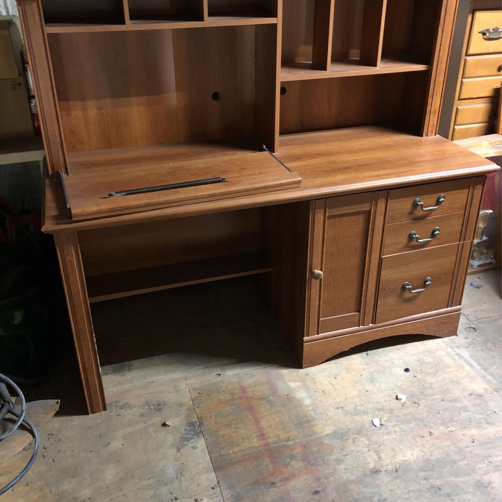 Solid wood desk