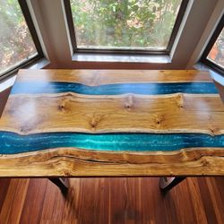 'Bora Bora' Latin Teak River Table w/Premium Legs