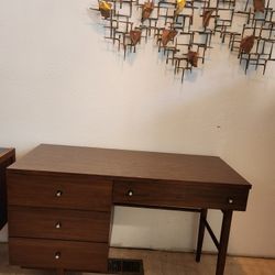 Mid Century Walnut Desk 