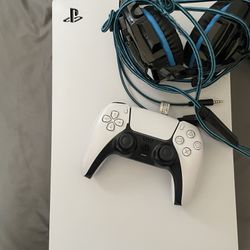 PS5 & Controller W/ Kotion Each Headset