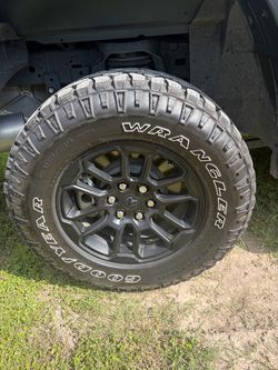 OBO Wrangler Goodyear Tires & Rims  (read details & view pictures for size)