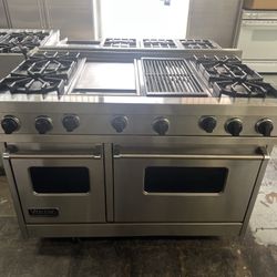 VIKING 48”WIDE ALL GAS RANGE STOVE STAINLESS STEEL 