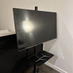 40” Samsung TV & Rolling Stand