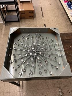 24" Silver Metal Bling Burst Wall Art