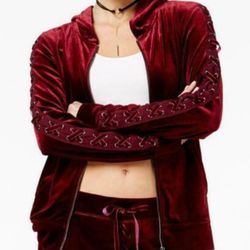 Material Girl Junior Active Velvet Hoodie Size XXS 