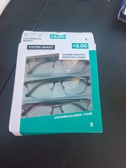 Foster Grant Design Optics Reading Glasses +2.00, 3-Pack