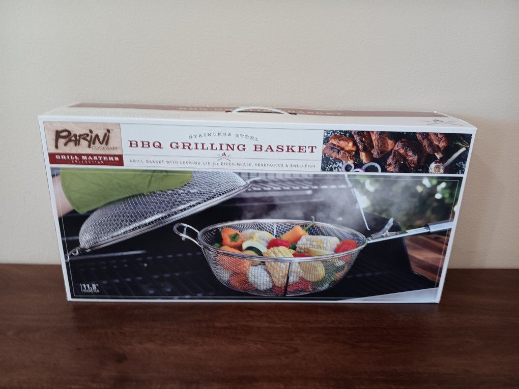 Parini stainless steel grilling basket