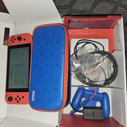 Nintendo Switch Blue and Red Mario Edition.