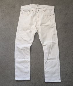 Polo Ralph Lauren The Varick Slim Straight Stretch White Jeans, Men’s 35 X 30