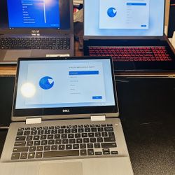 3 Laptop Bundle – MSI Gaming + Dell 2-in-1 + ASUS | All Working | Chargers Included | San Jose / Morgan Hill Pickup