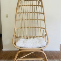 Rattan Cocoon Chair with Cushion