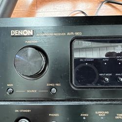 Denon AVR 1803 5.1 Channel 110 Watt Receiver Surround Sound with remote —Tested Works