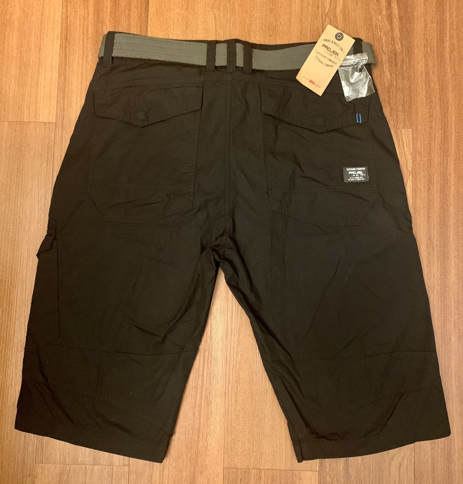 Projek Raw Superior Standard Black Shorts Size 36W
