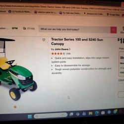 John Deere Sun Canopy S100 S240 Series 