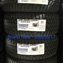 (4) - 235/55/17 Sailun Ice Blazer WSTX Snow Tires