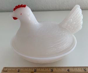 Vintage Hen on Nest Figurine