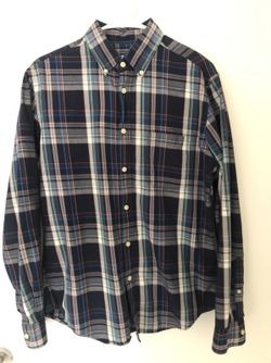 Blue Flannel Shirt Button Up
