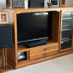 Solid oak Tv Console