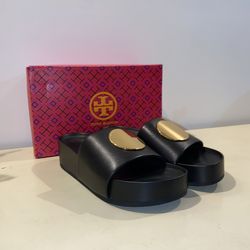 (ORIGINAL PRICE ALMOST 400) These Tory Burch Slides Have Never Been Worn Before