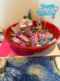 Pink fairy garden accessories